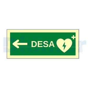 Cartel Desa Fotoluminiscente Izquierda 